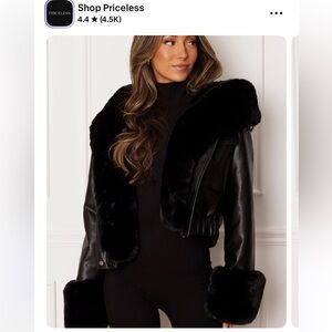 Olivia Black Faux Fur Coat
